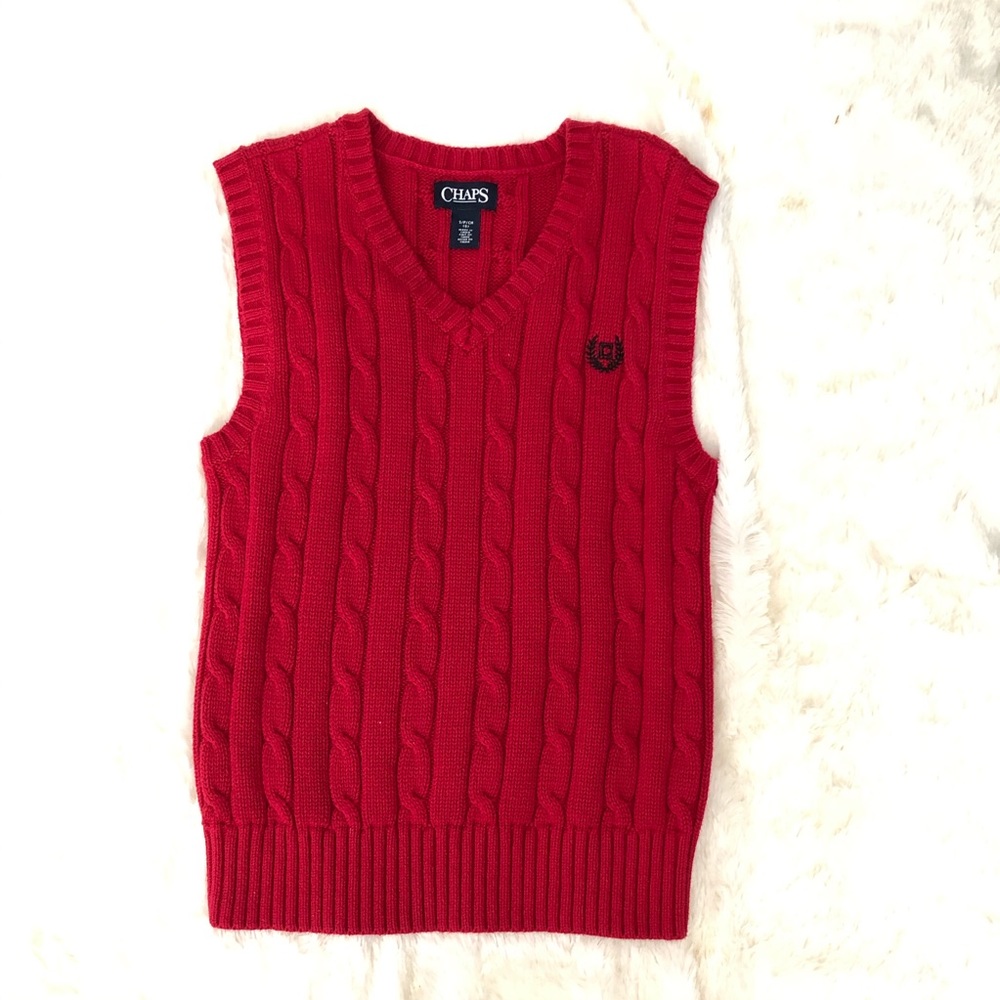 Boys’ CHAPS sweater vest, size SMALL